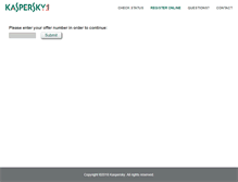 Tablet Screenshot of kaspersky.rebateaccess.com